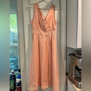 Cynthia Rowley Pink Linen Midi Dress